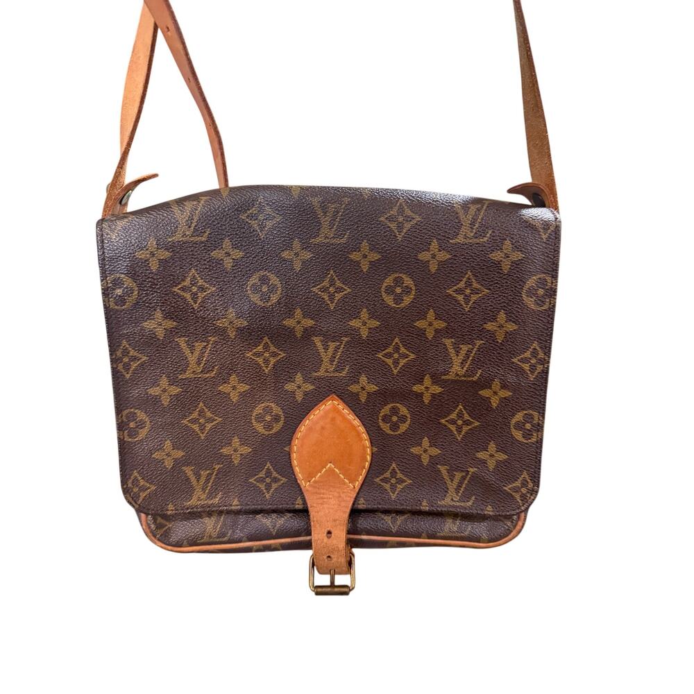 Louis Vuitton Vintage Monogram Cartouchiere crossbody bag*1980's NICE condition - Picture 8 of 8